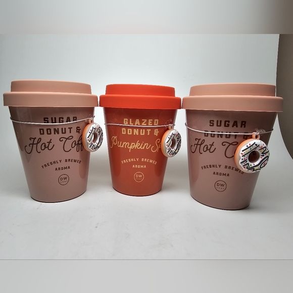NEW DW Home Candles Set of 3 - from the Coffee and Donut Collection - Picture 1 of 3